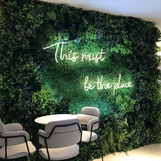 This must be the place Neon Light for Wedding – Custom LED Couple Sign by Eurotex for Wedding Decor, Reception, and Bedroom Wall Decor (1 Ft x 4 Ft)