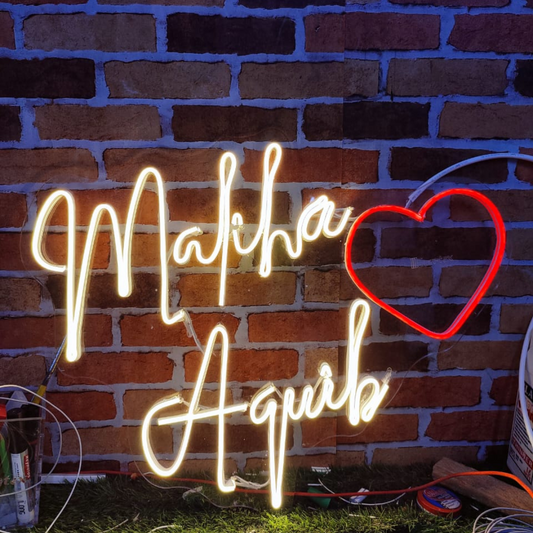 Eurotex Custom Neon Sign for Wedding, Birthday Party