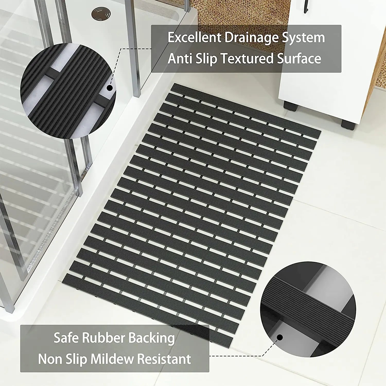 anti slip in bath mat