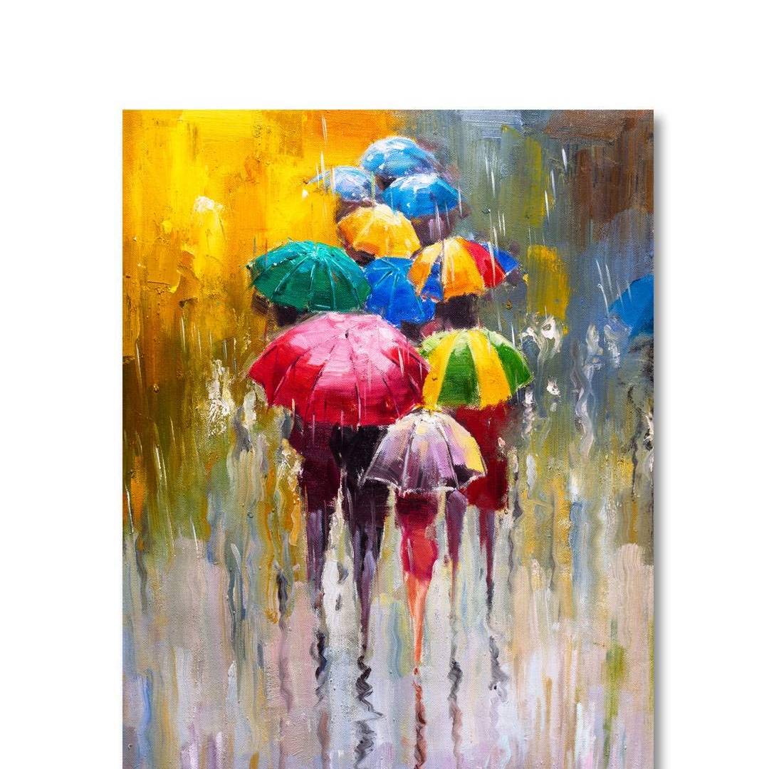 Eurotex Abstract Rainy Day, Wall Decor for Living Room (36x24 In) Eurotex