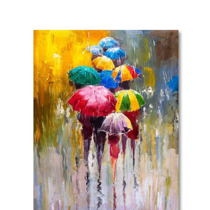 Eurotex Abstract Rainy Day, Wall Decor for Living Room (36x24 In) Eurotex