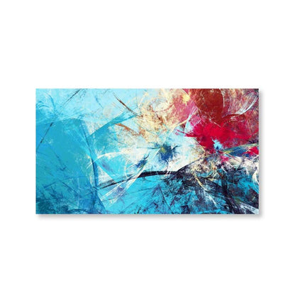 Eurotex Red & Blue, Framed Abstract Canvas Wall Art for Bedroom (36x24 In) Eurotex