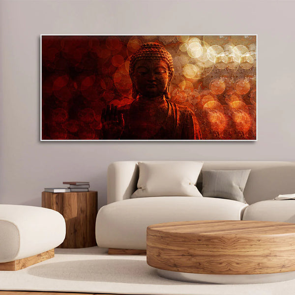 Eurotex Lord Buddha Sculpture, Canvas Printed, Beautiful Simple Wall Paintings