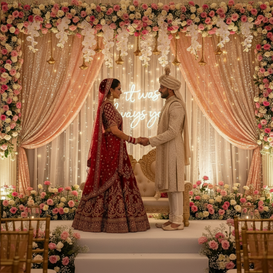 It was always you Wedding Neon Sign – Eurotex Custom Couple LED Light for Wedding Decor, Reception, Engagement & Photoshoot