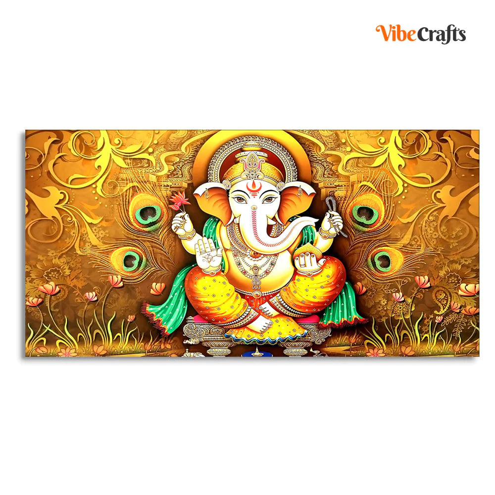 Eurotex Vignaharta Ganesh, Canvas Printed, Premium Wall Painting For Living Room Eurotex
