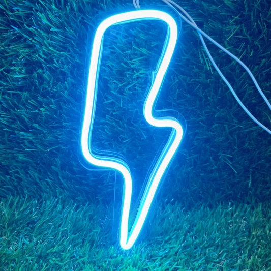 Eurotex Thunderbolt Neon Sign - 9x4 In, Blue