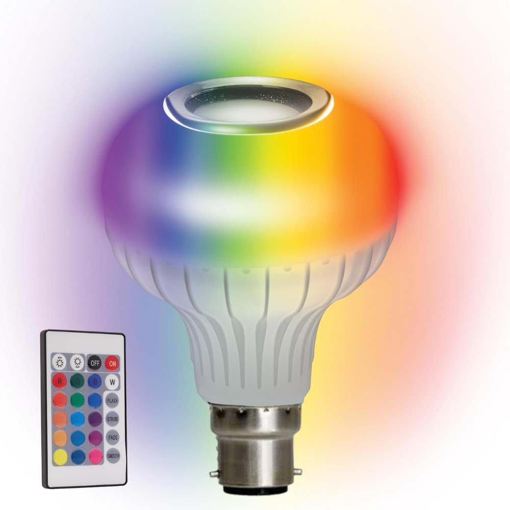 Eurotex 12 W RGB Led Bulb With Speaker, Bluetooth Enabled, With Colour Changing Remote