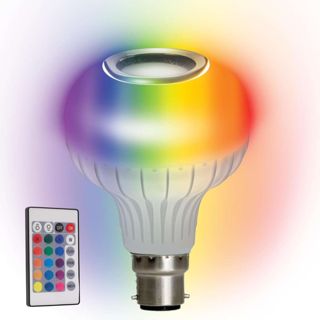 Eurotex 12 W RGB Led Bulb With Speaker, Bluetooth Enabled, With Colour Changing Remote
