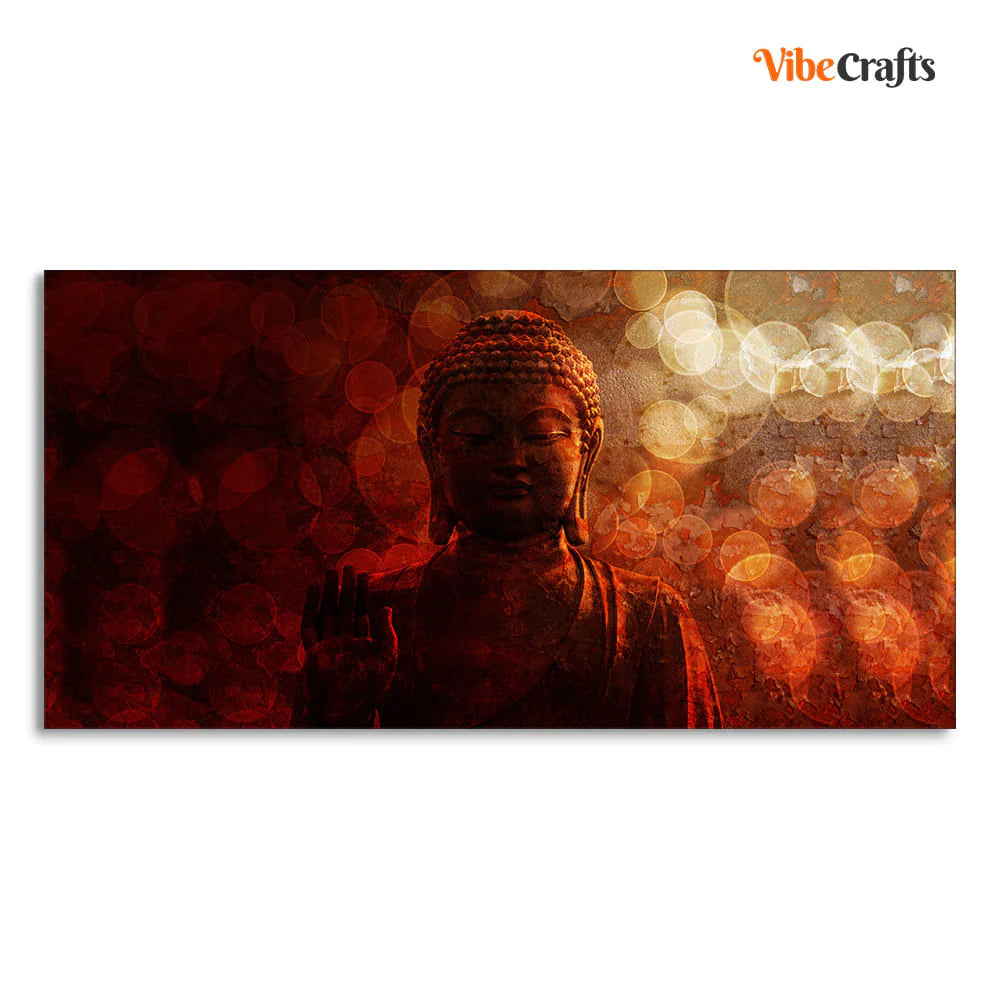 Eurotex Lord Buddha Sculpture, Canvas Printed, Beautiful Simple Wall Paintings Eurotex