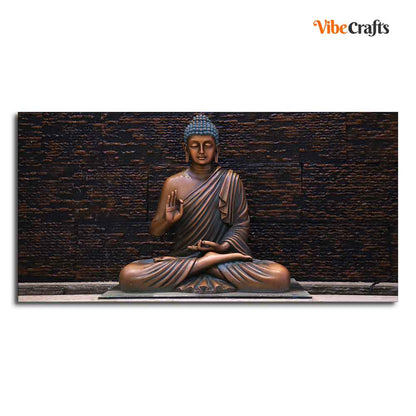 Eurotex Lord Buddha Meditating Statue, Canvas Printed, Beautiful Wall Paintings Eurotex