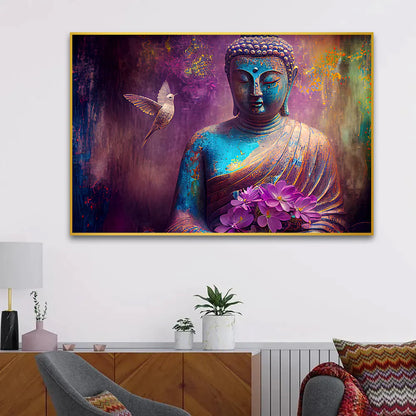 Eurotex Peaceful Buddha, Canvas Printed, Beautiful Wall Paintings Eurotex