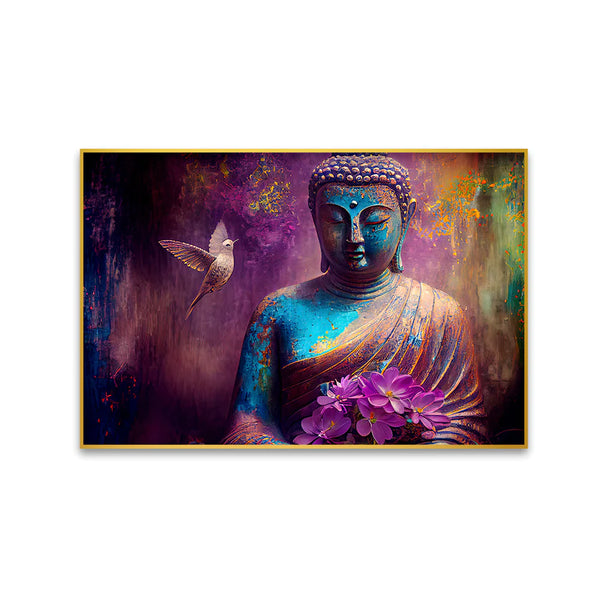 Eurotex Peaceful Buddha, Canvas Printed, Beautiful Wall Paintings