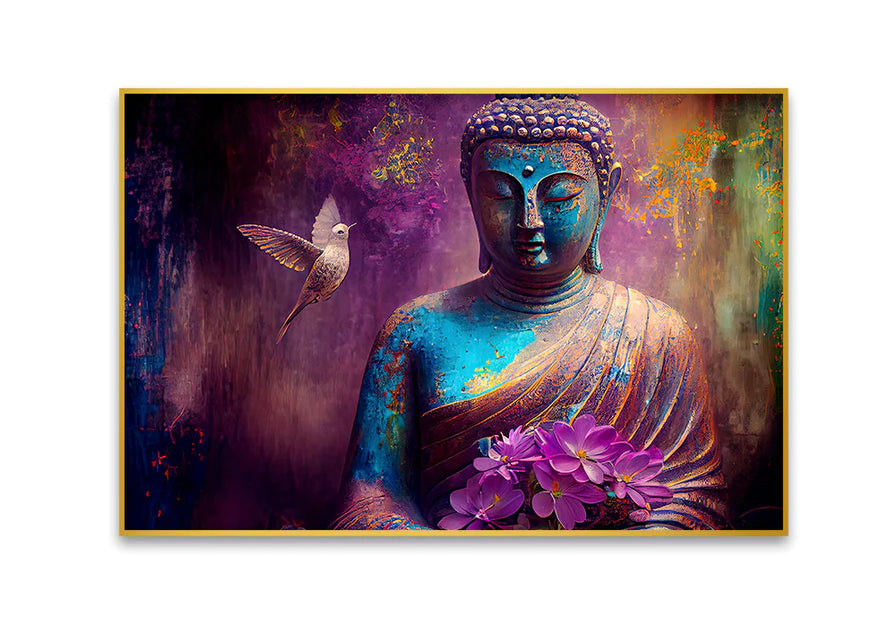 Eurotex Peaceful Buddha, Canvas Printed, Beautiful Wall Paintings