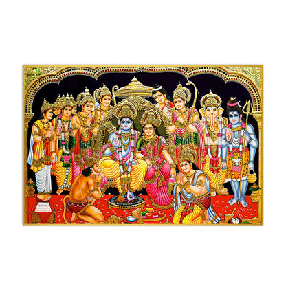 Eurotex Glorious Shri Ram Darbar Wall Art & Paintings Eurotex