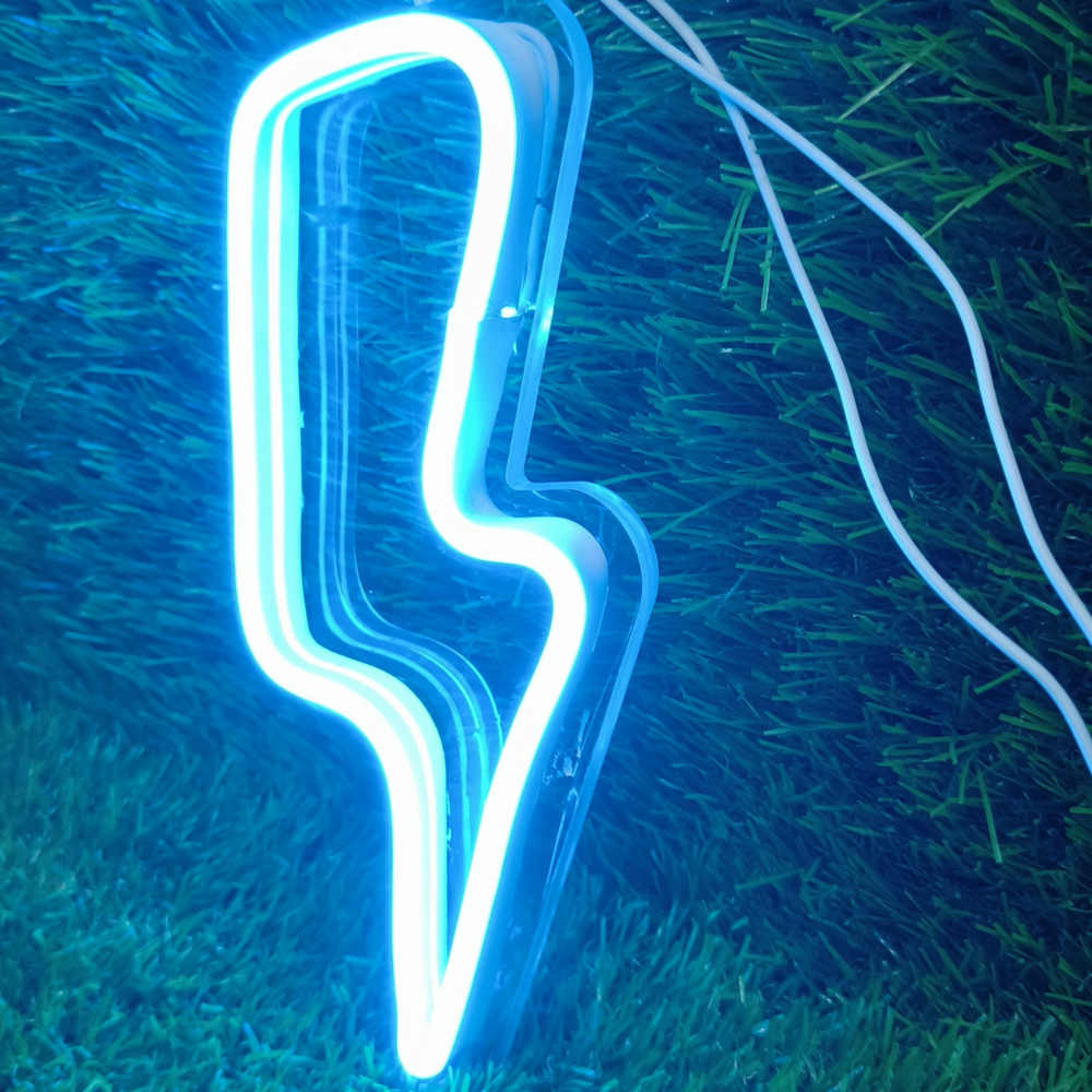 Eurotex Thunderbolt Neon Sign - 9x4 In, Blue