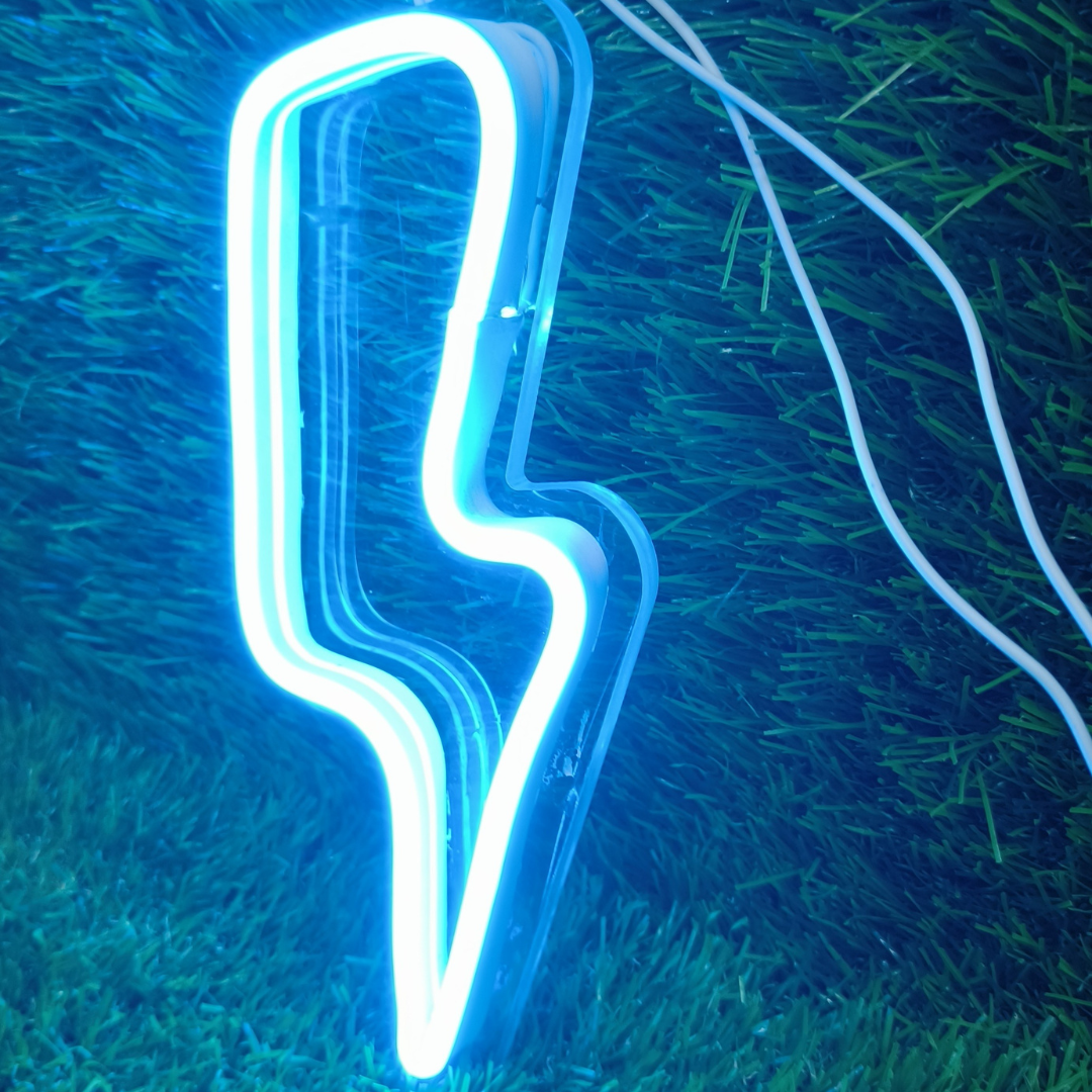 Eurotex Thunderbolt Neon Sign - 9x4 In, Blue