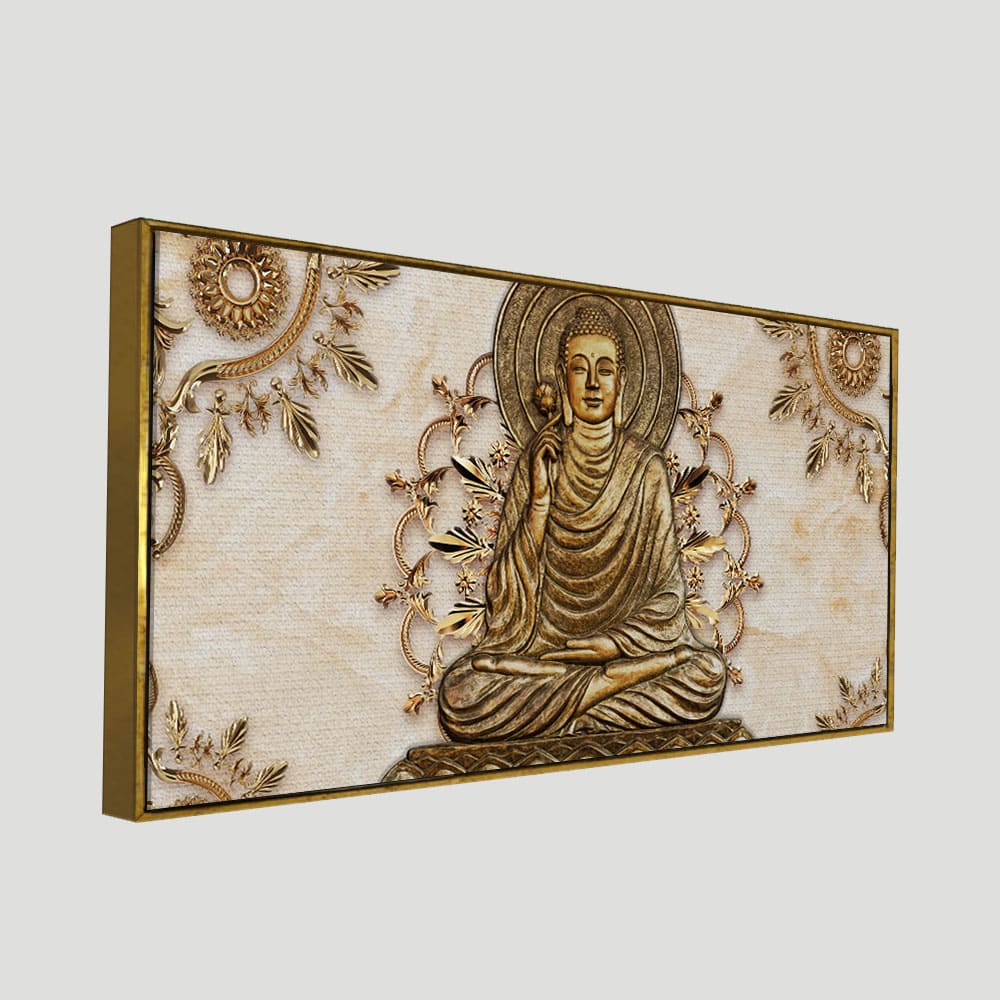 Eurotex Luxury Lord Buddha, Canvas Printed, Wall Painting For Drawing Room Eurotex