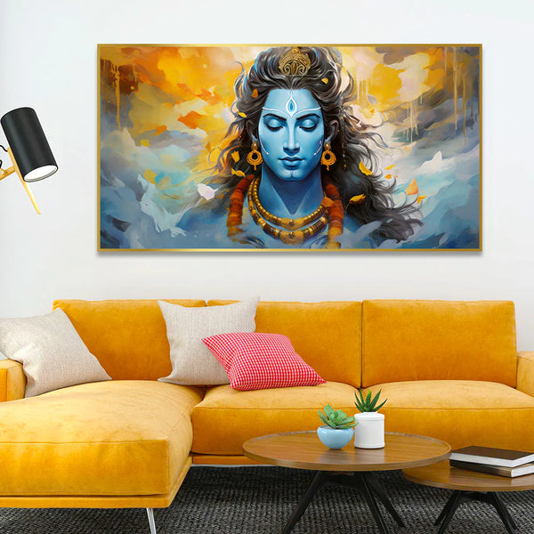 Eurotex Lord Shiva Meditation, Canvas Printed, Home Wall Painting