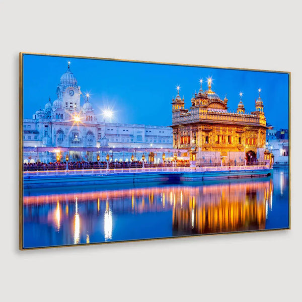 Eurotex Golden Temple Design, Canvas Printed, Beautiful Wall Paintings