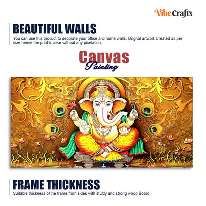 Eurotex Vignaharta Ganesh, Canvas Printed, Premium Wall Painting For Living Room Eurotex