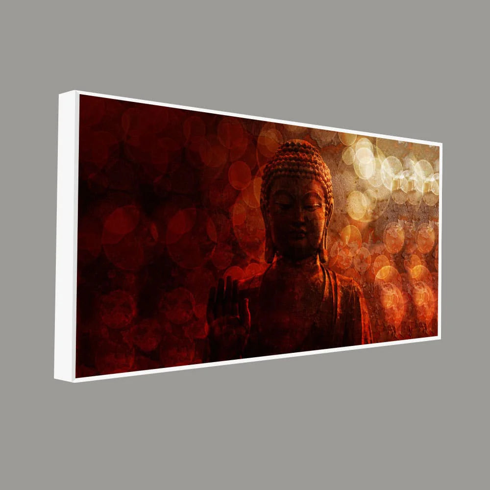 Eurotex Lord Buddha Sculpture, Canvas Printed, Beautiful Simple Wall Paintings Eurotex