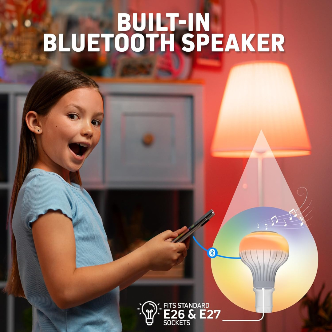 Eurotex 12 W RGB Led Bulb With Speaker, Bluetooth Enabled, With Colour Changing Remote