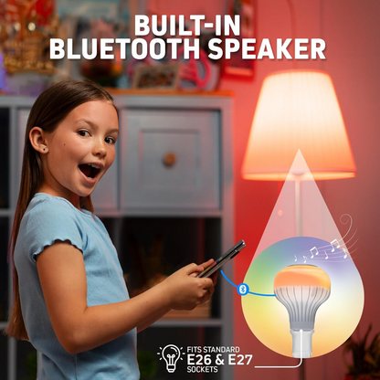 Eurotex 12 W RGB Led Bulb With Speaker, Bluetooth Enabled, With Colour Changing Remote