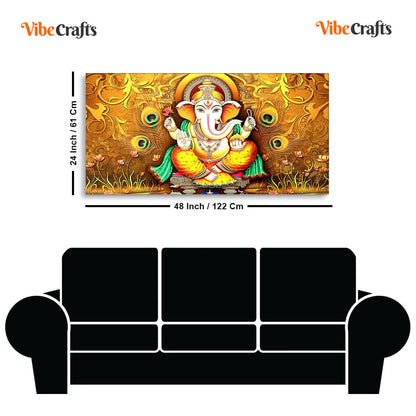 Eurotex Vignaharta Ganesh, Canvas Printed, Premium Wall Painting For Living Room Eurotex