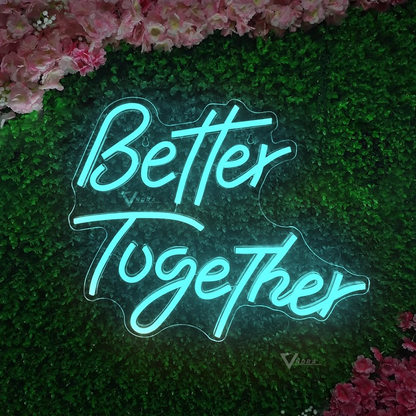 Eurotex Beautiful Better Together Neon Sign, Neon Signs for Living room (17x18 In)