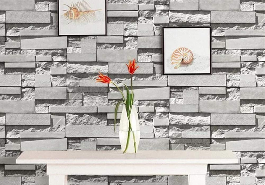 Eurotex Stone Design, Peel and Stick, Self Adhesive Wallpaper For Walls - (45 cm x 300cm)