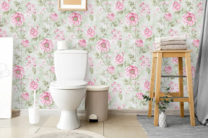 Eurotex Self Adhesive Removable Peel and Stick Wallpaper 45 x 300 cm (Pink Spring Cherry) Eurotex