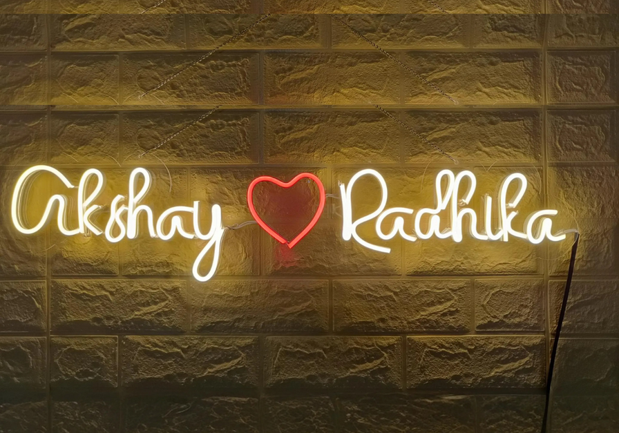 Eurotex Custom Neon Sign for Wedding, Birthday Party