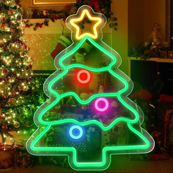 Christmas Tree Neon | Festive LED Neon Lights Décor (36In x 20In)