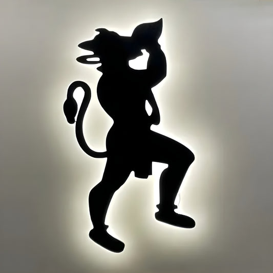 Hanuman Ji LED Backlit Wall Art – Modern Backlit Wall Décor