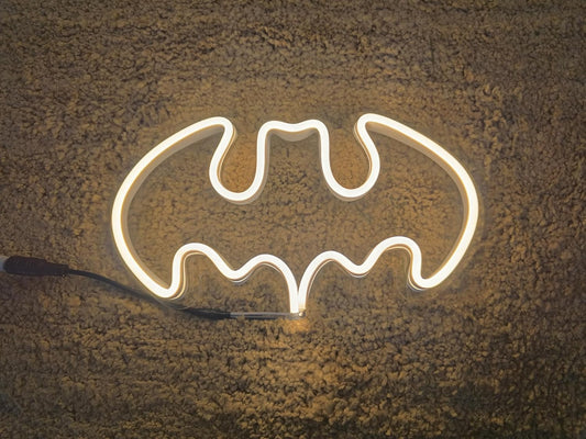 Neon Sign Board for Bedroom, Living Room, Gaming Room Decor, Gift for Birthday and Anniversary (Bat)