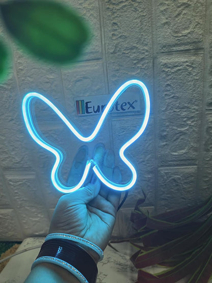 Neon Sign Board for Bedroom, Living Room, Gaming Room Decor, Gift for Birthday and Anniversary (Butterfly)