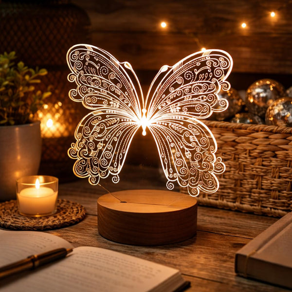 Eurotex Custom Butterfly Led Lamp for Couple And Gift