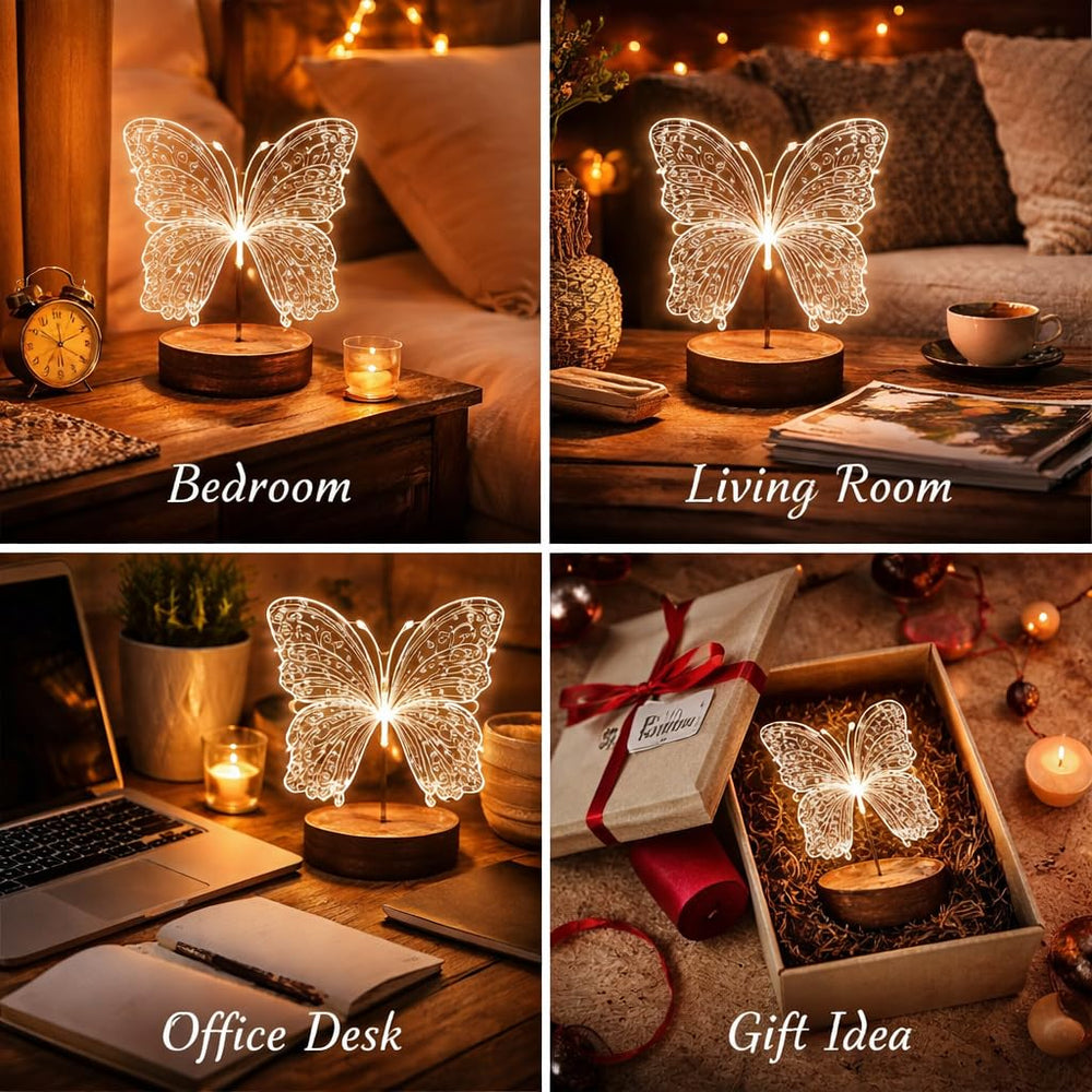 Eurotex Custom Butterfly Led Lamp for Couple And Gift
