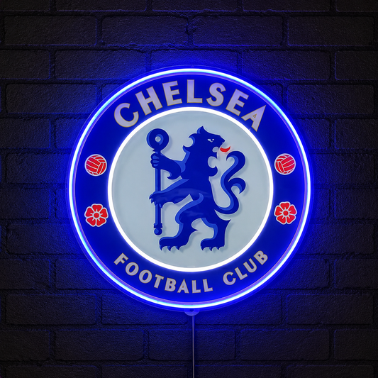 Chelsea FC LED Neon Sign | Football Fan Wall Decoration (2ft x 2ft)