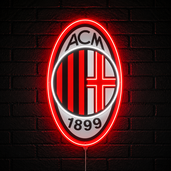 AC Milan LED Neon Sign | Football Club Wall Decoration (2ft x 2ft)