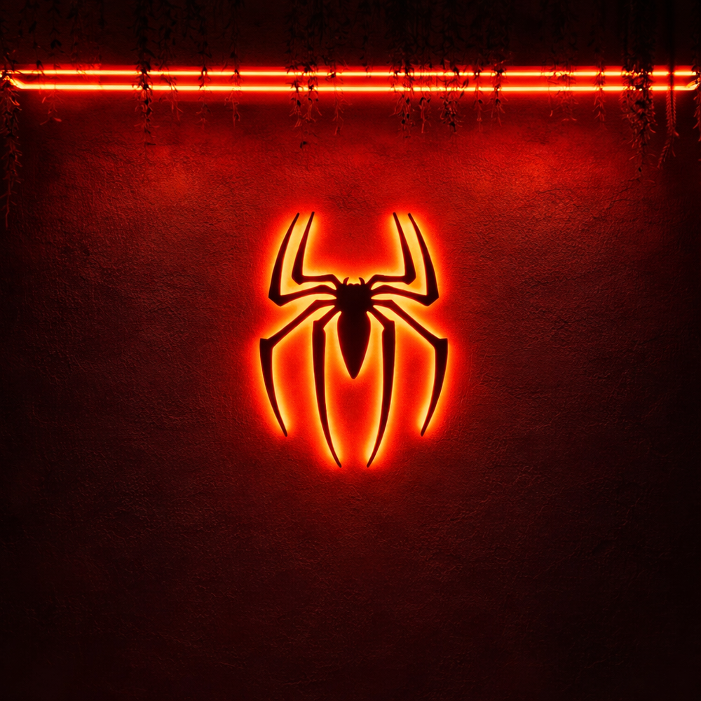 Spiderman Backlit Acrylic Wall Art with LED Glow – Luxury Statement Wall Décor