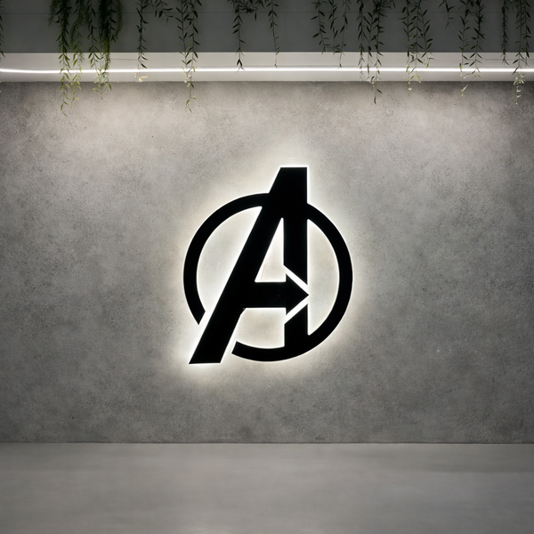 Avenger Backlit Stained Glass Wall Art – Artistic LED Wall Décor for Elegant Interiors