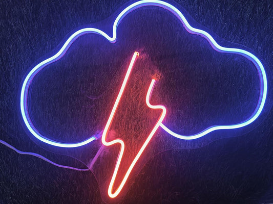 Neon Sign Board for Bedroom, Living Room, Gaming Room Decor, Gift for Birthday and Anniversary (Cloud)