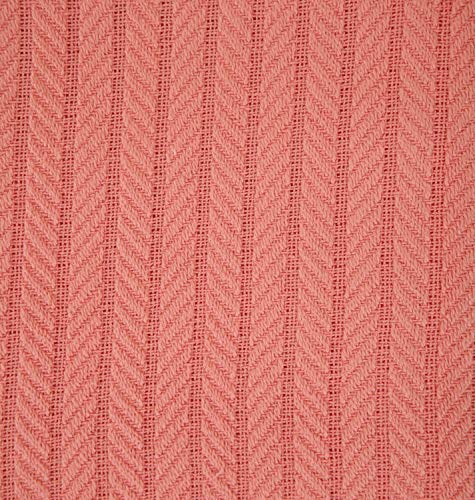 Eurotex Cable Cotton Blankets for bed, 100% Cotton Blanket - Coral Eurotex