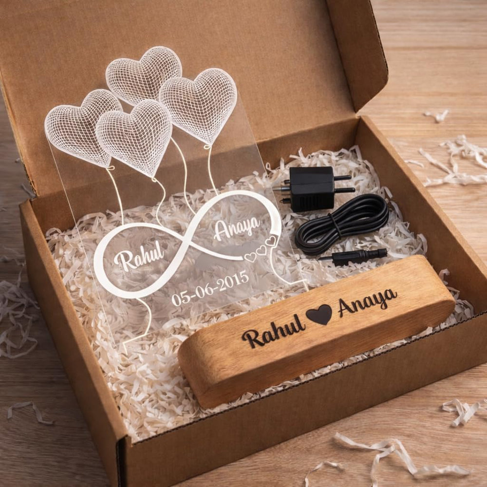 Eurotex Custom Couple Led Lamp for Couple And Gift
