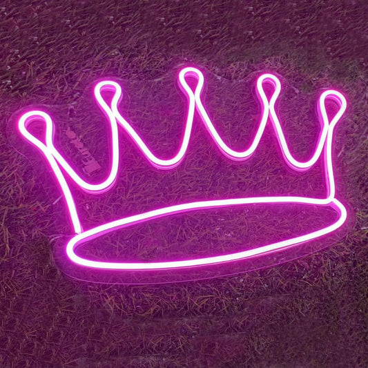 Neon Sign Board for Bedroom, Living Room, Gaming Room Decor, Gift for Birthday and Anniversary (Crown)