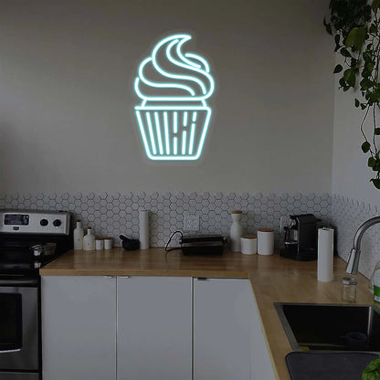 Cupcake Neon Signs Design-2 | LED Cafe Signs & Coffee Shop Light Decor (24 Inch x 15 Inch)