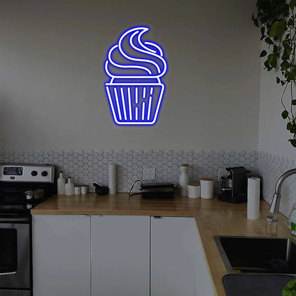 Cupcake Neon Signs Design-2 | LED Cafe Signs & Coffee Shop Light Decor (24 Inch x 15 Inch)
