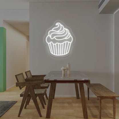Cupcake Neon Restaurant & Cafe Neon Signs | Custom Coffee Shop Neon Lights (24 Inch x 24 Inch)