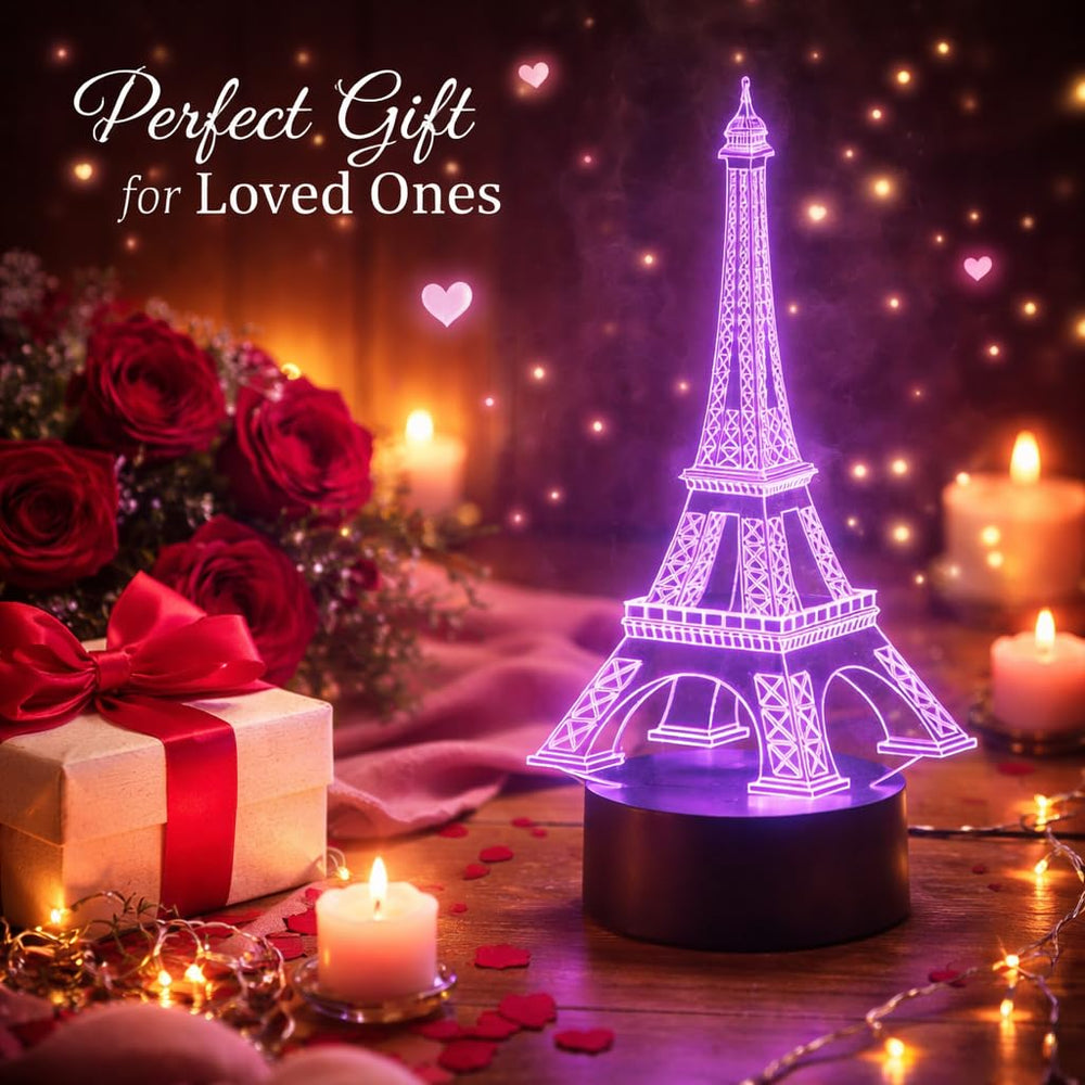 Eurotex Custom Eiffel Tower Led Lamp for Couple And Gift
